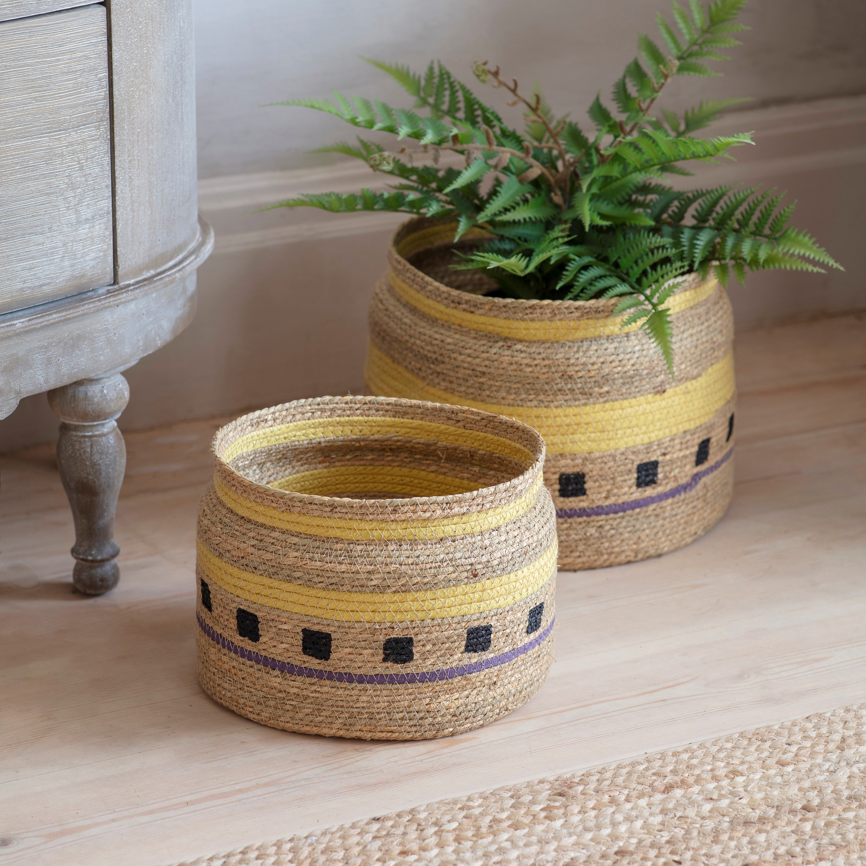 Woodleigh Pair of Geometric Storage Baskets
