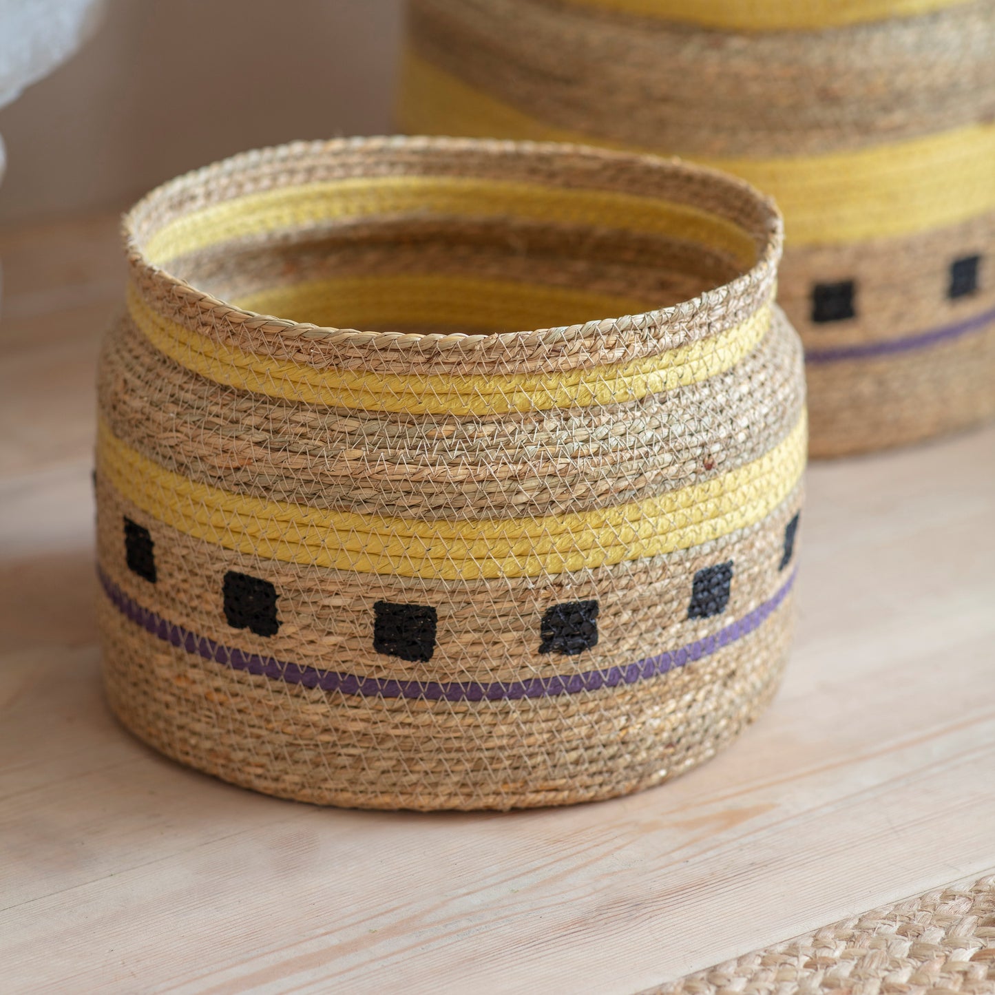 Woodleigh Pair of Geometric Storage Baskets