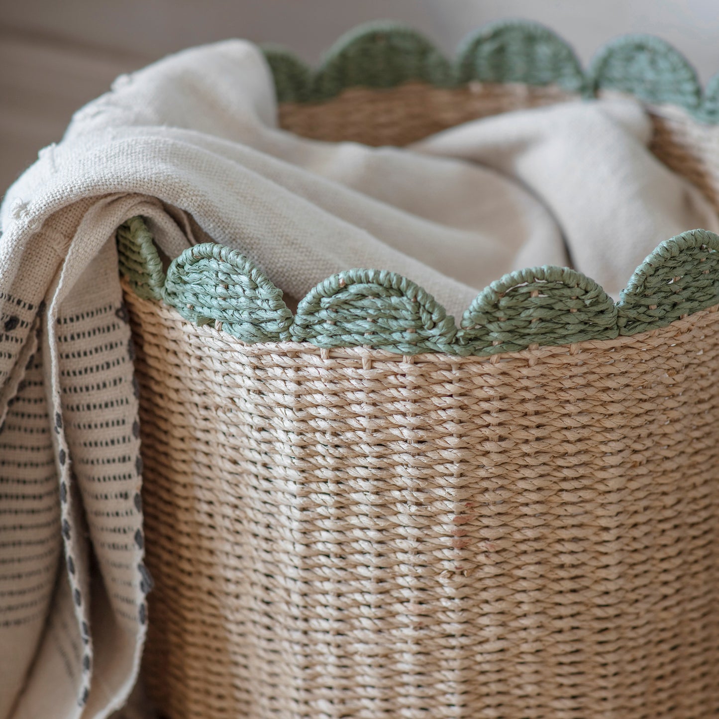 Woodleigh Scalloped Wastepaper Basket