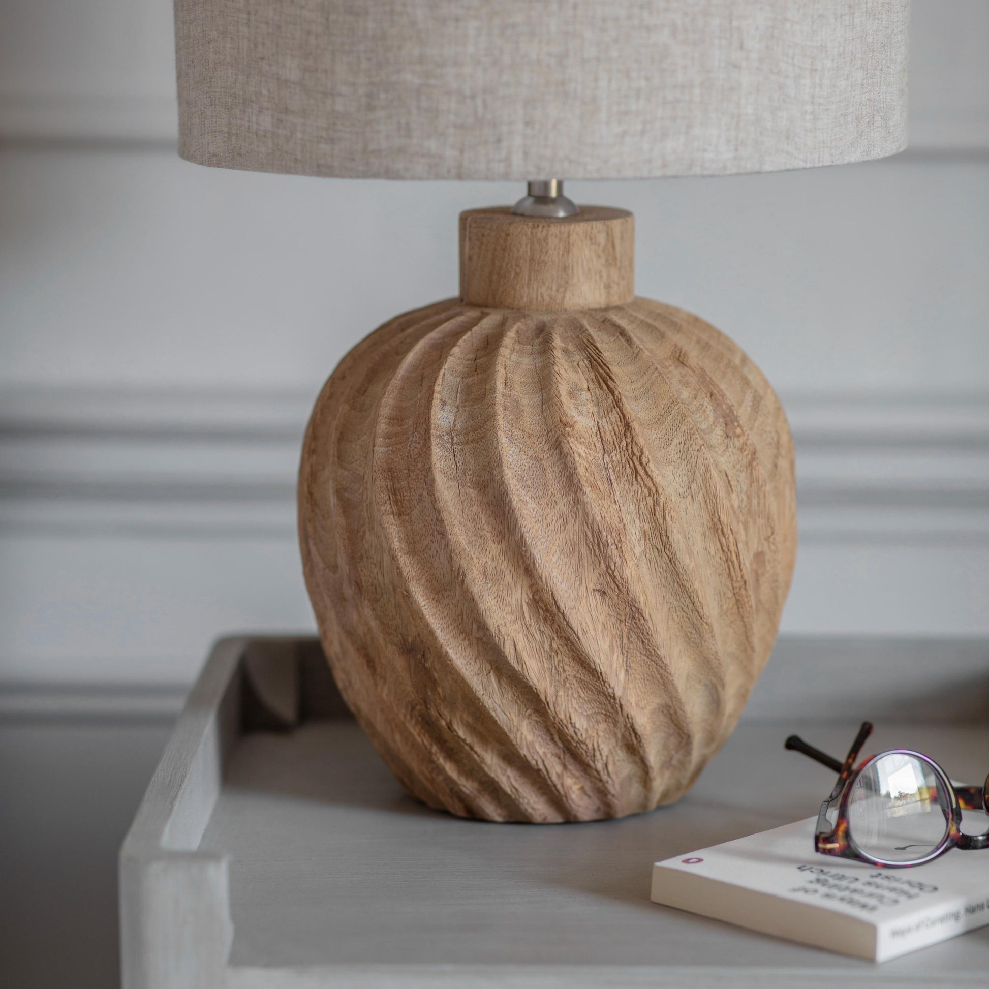 Dalhouise Wooden Twisted Table Lamp