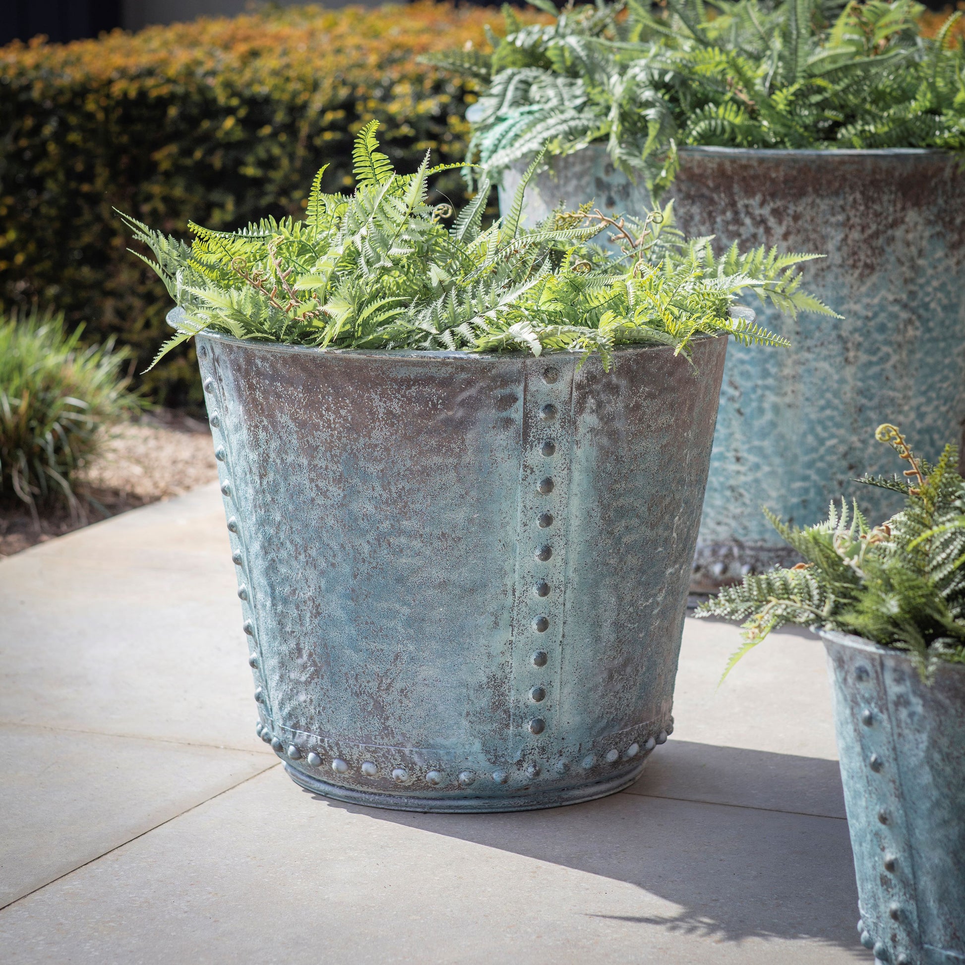 Yarnton Set of 3 Weathered Iron Planters