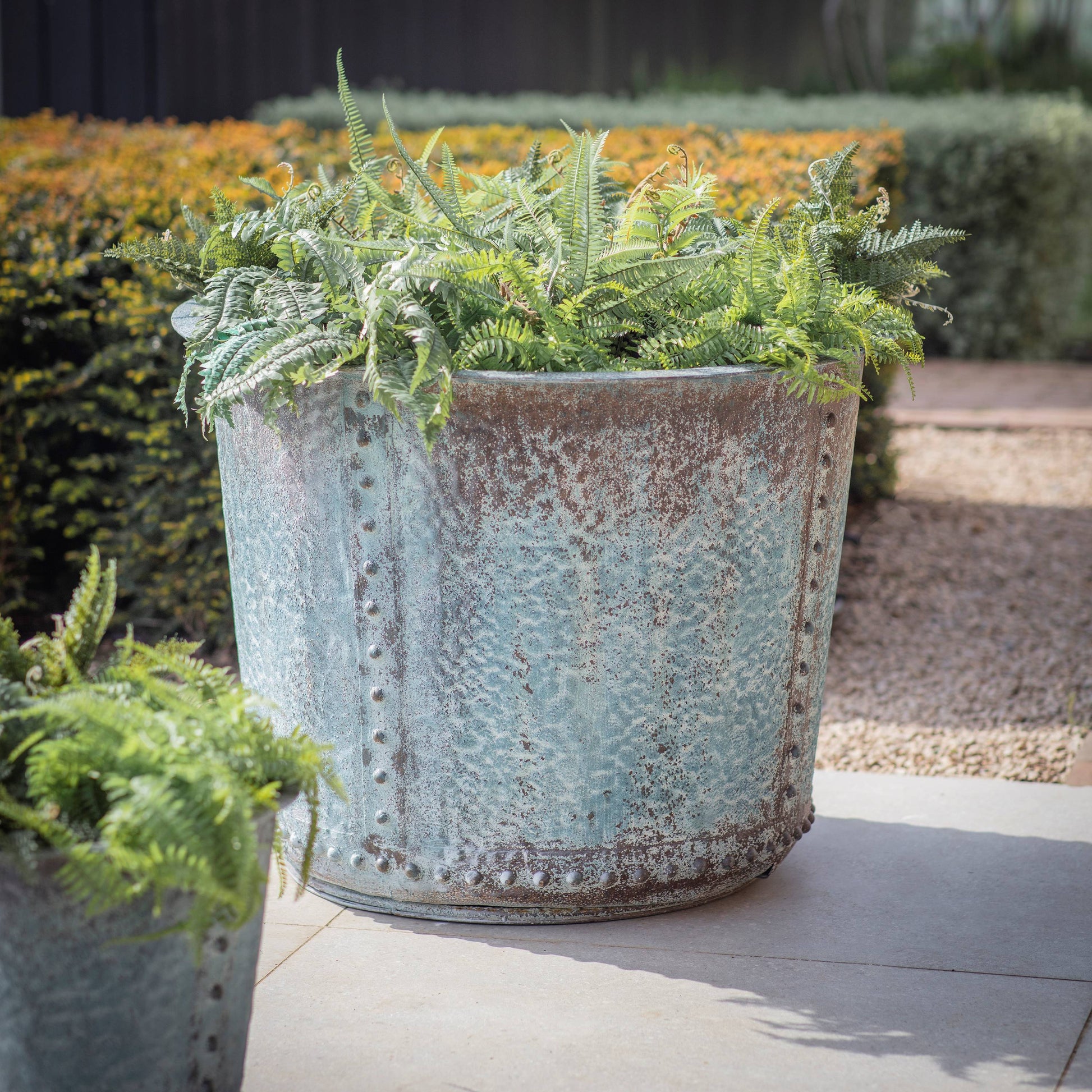 Yarnton Set of 3 Weathered Iron Planters