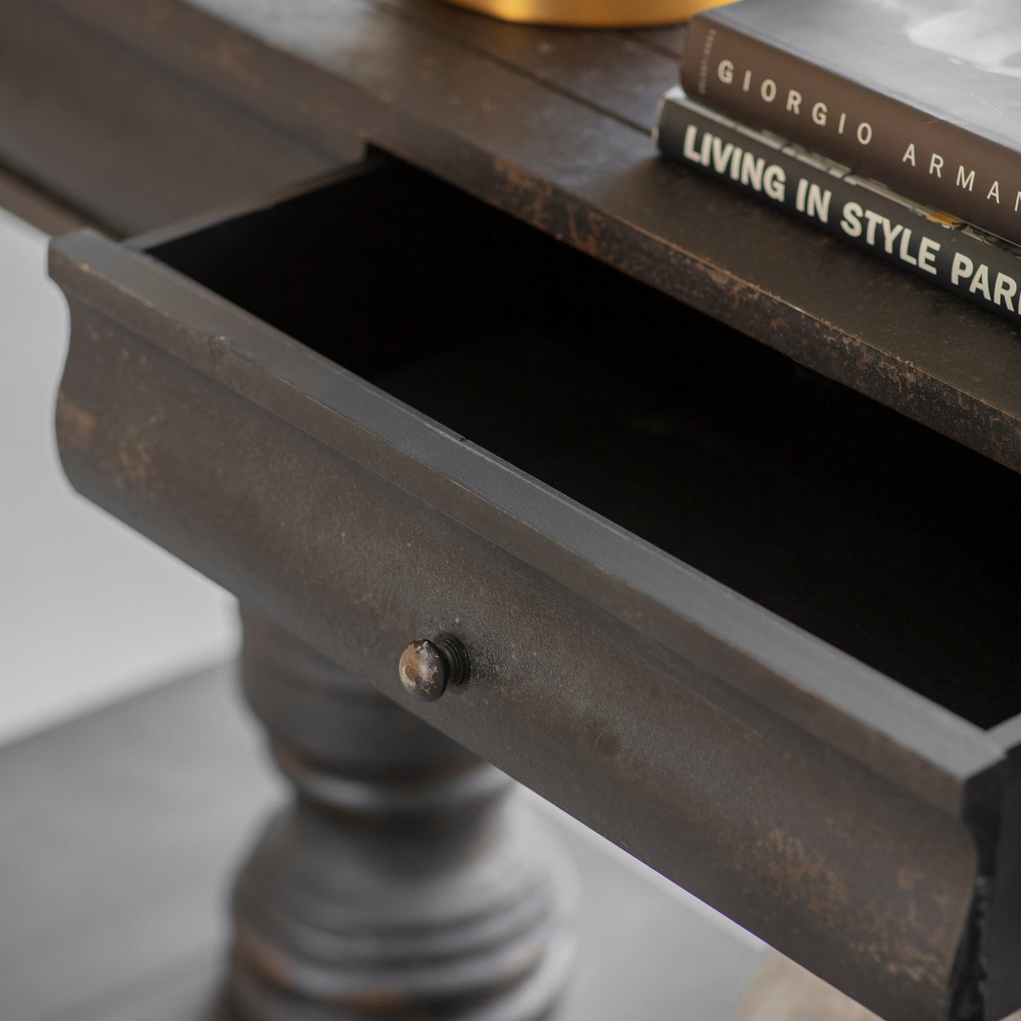 Clovelly Large Black Console Table