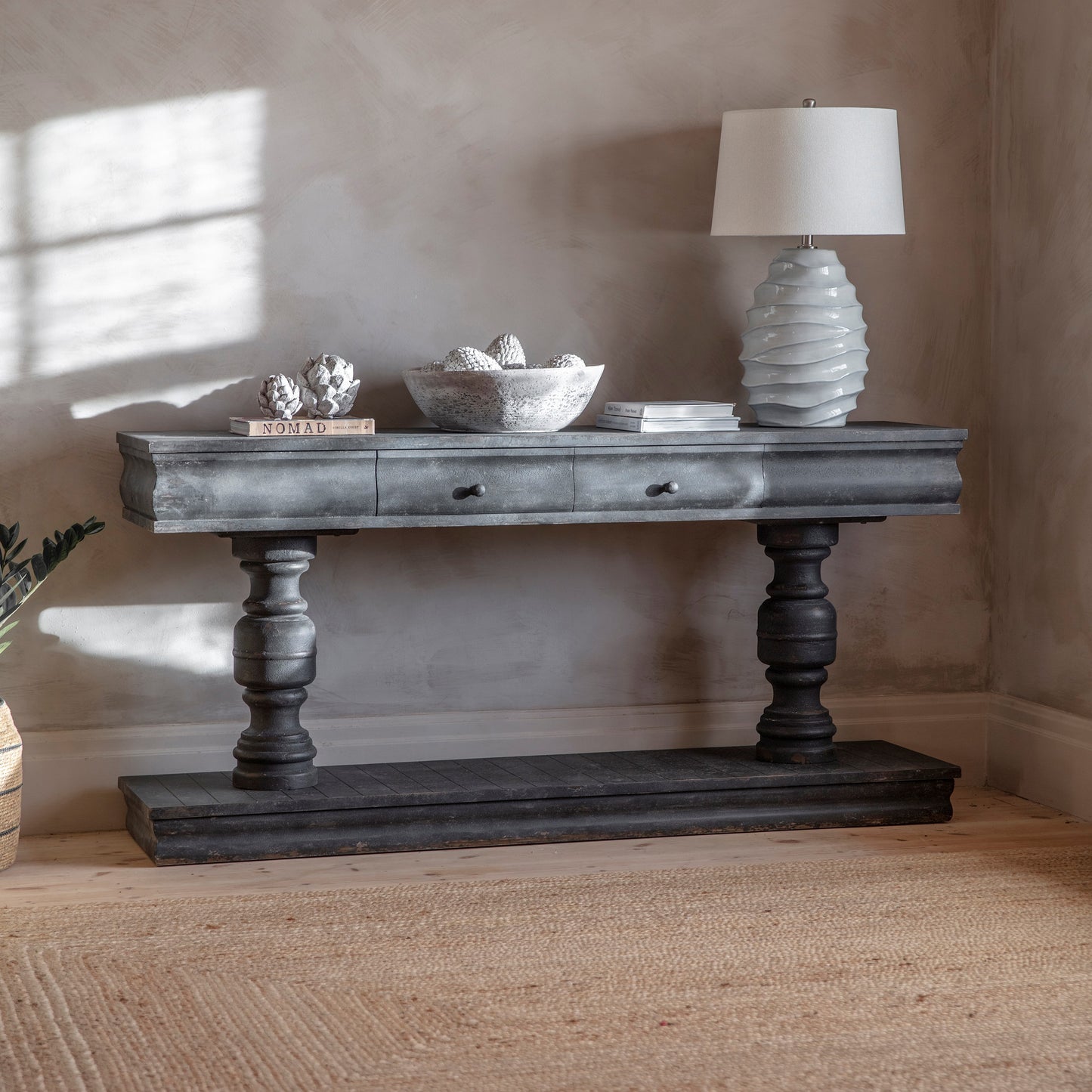 Clovelly Small Black Console Table