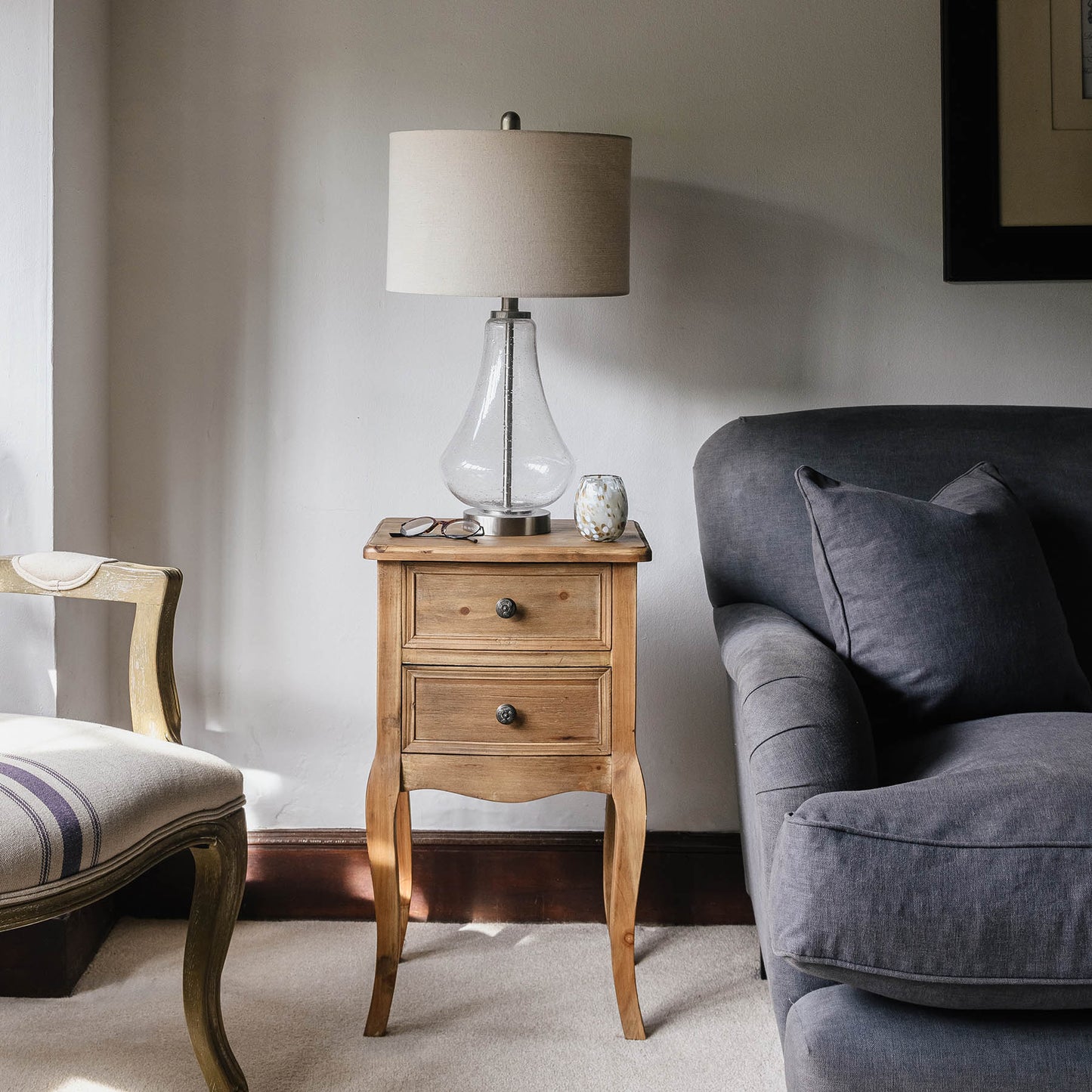 Clovelly 2 Drawer Side Table