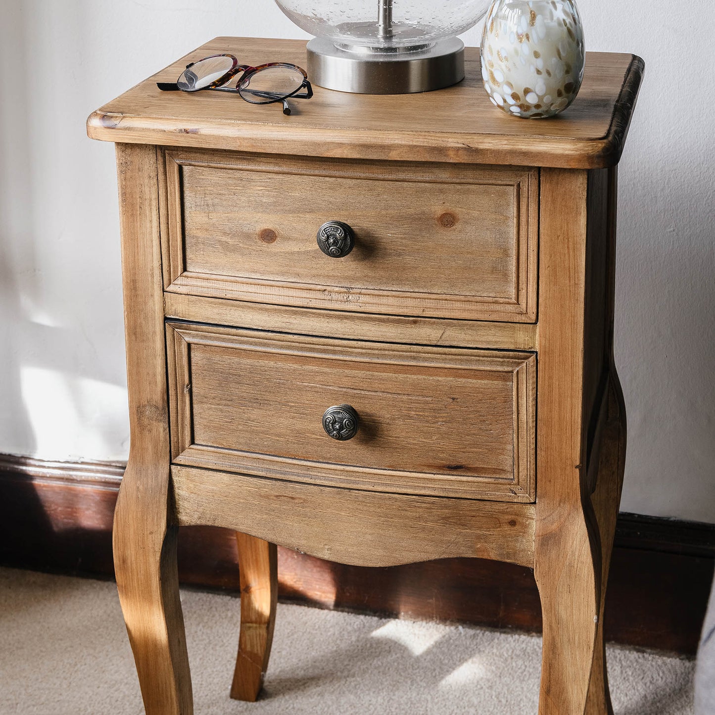 Clovelly 2 Drawer Side Table