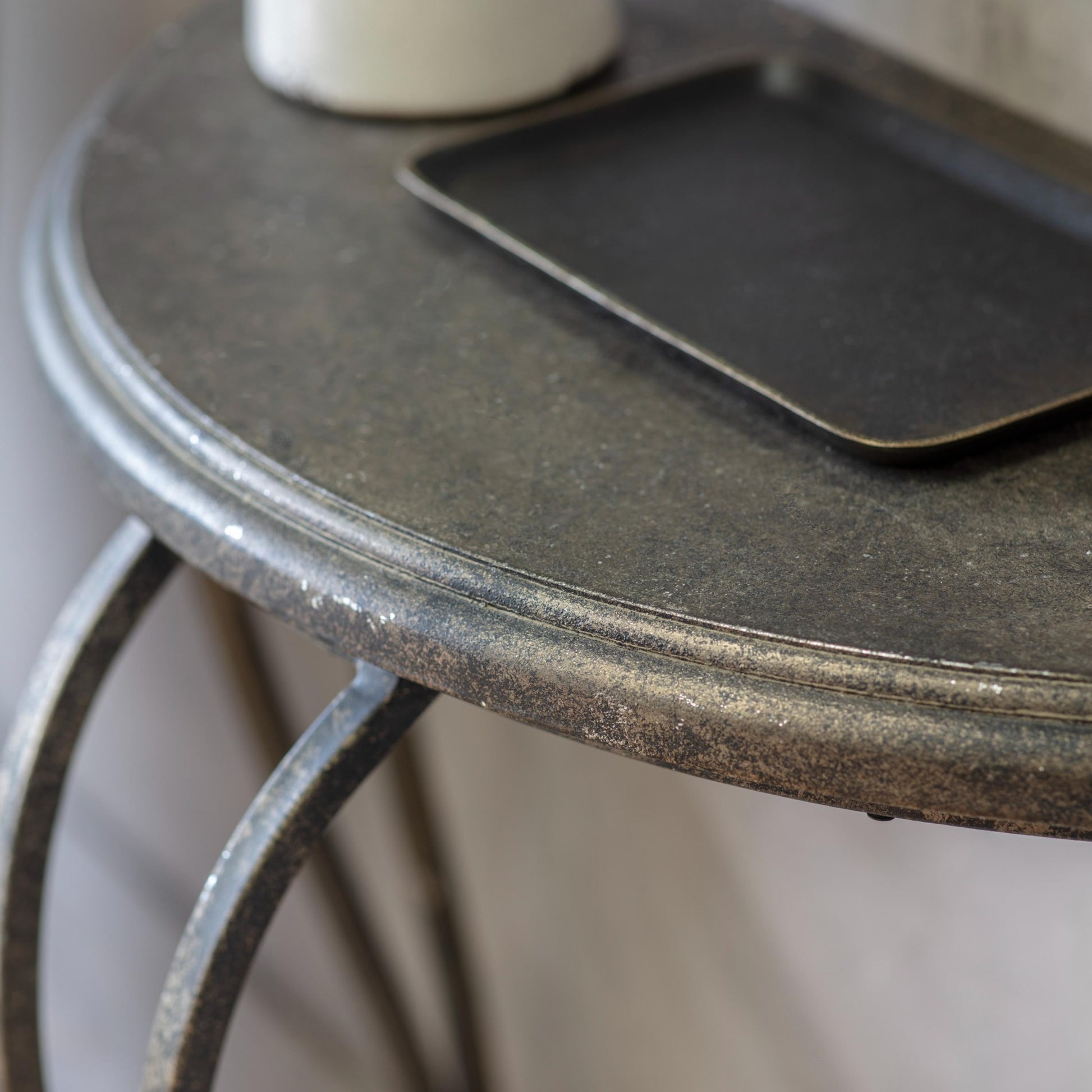 Clovelly Half-Moon Iron Side Table