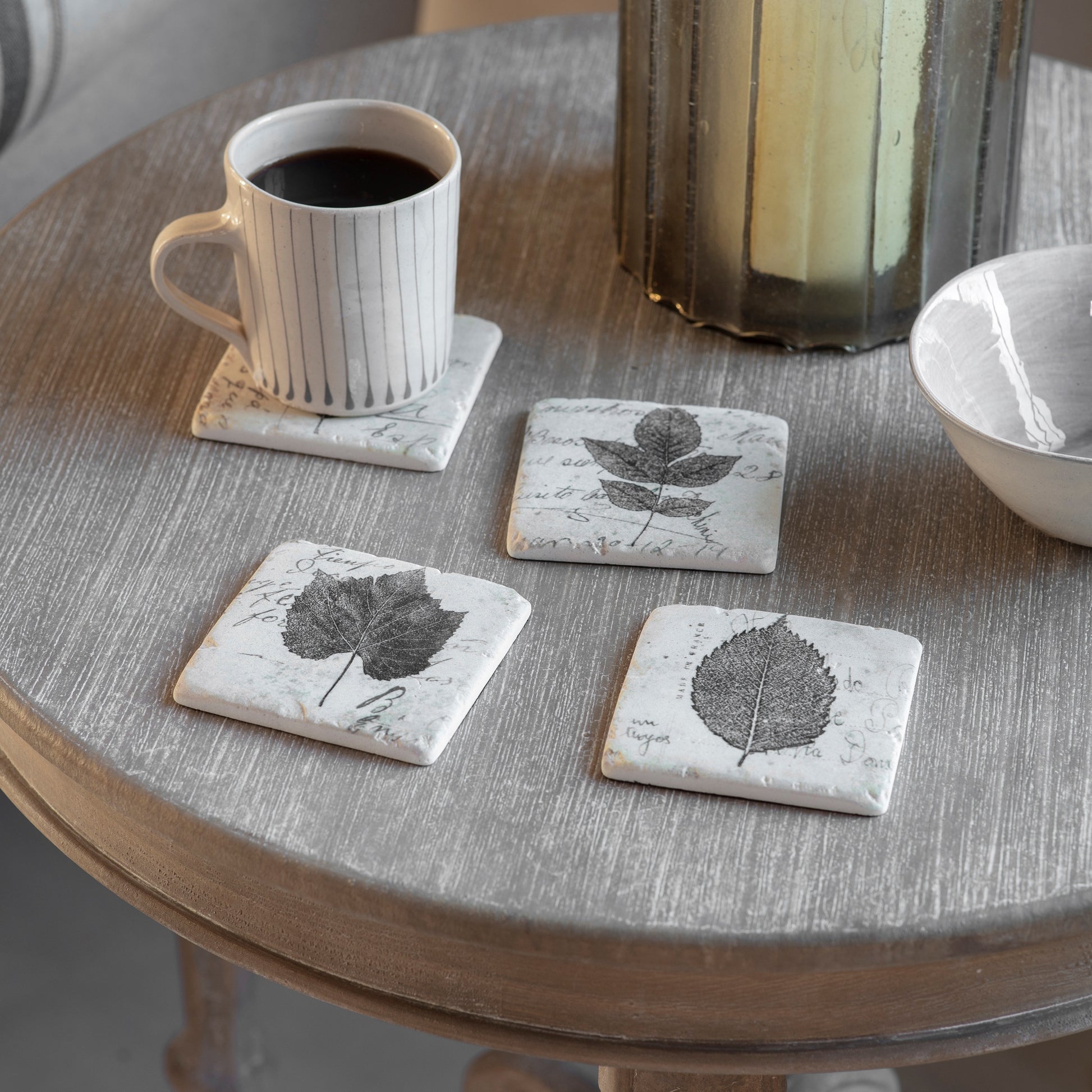Clayton Set of 4 Leaf Coasters