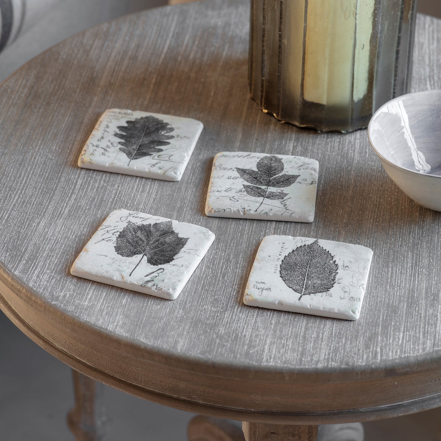 Clayton Set of 4 Leaf Coasters