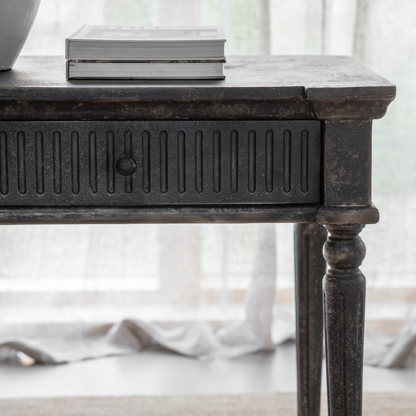 Clovelly Black Spindle Console Table