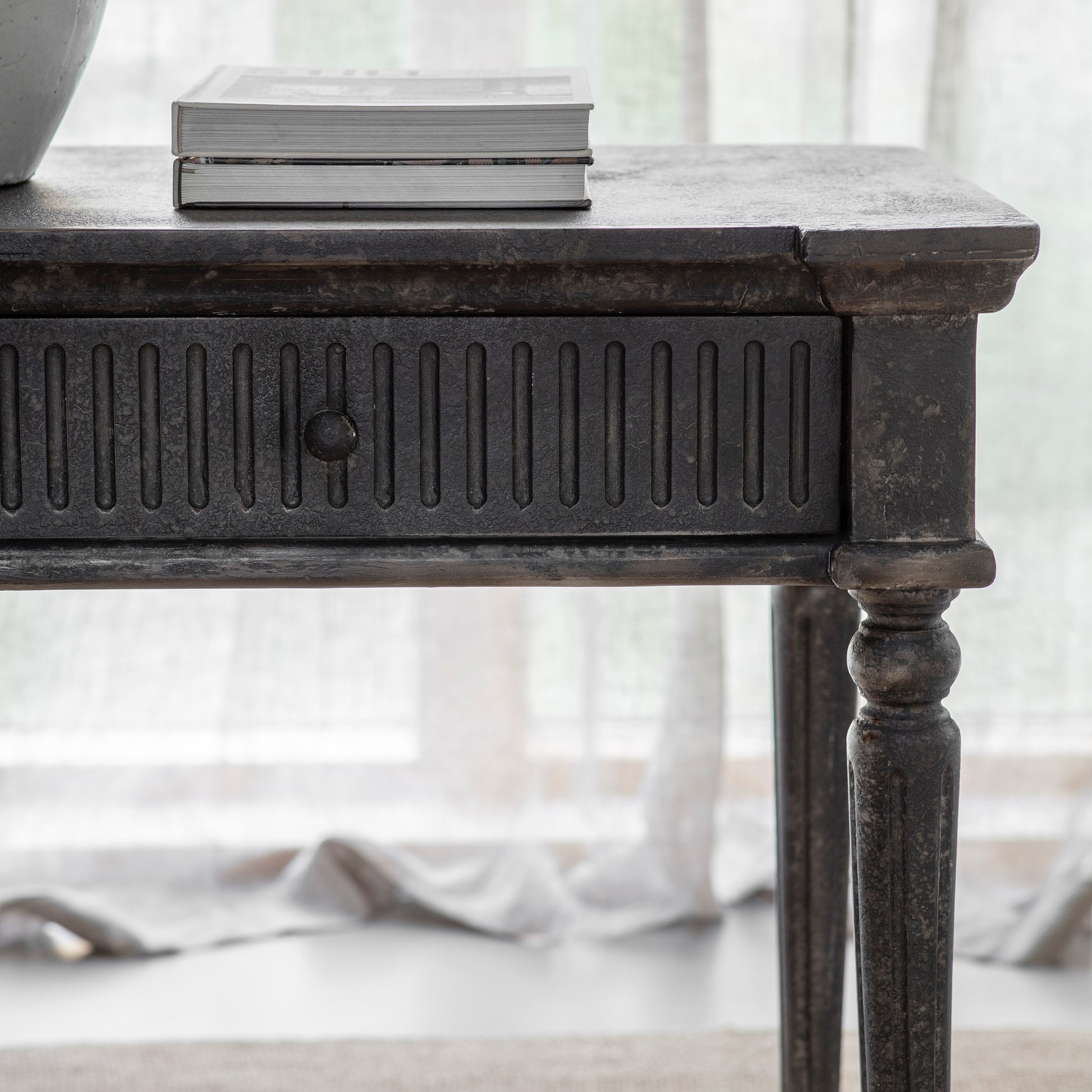 Clovelly Black Spindle Console Table