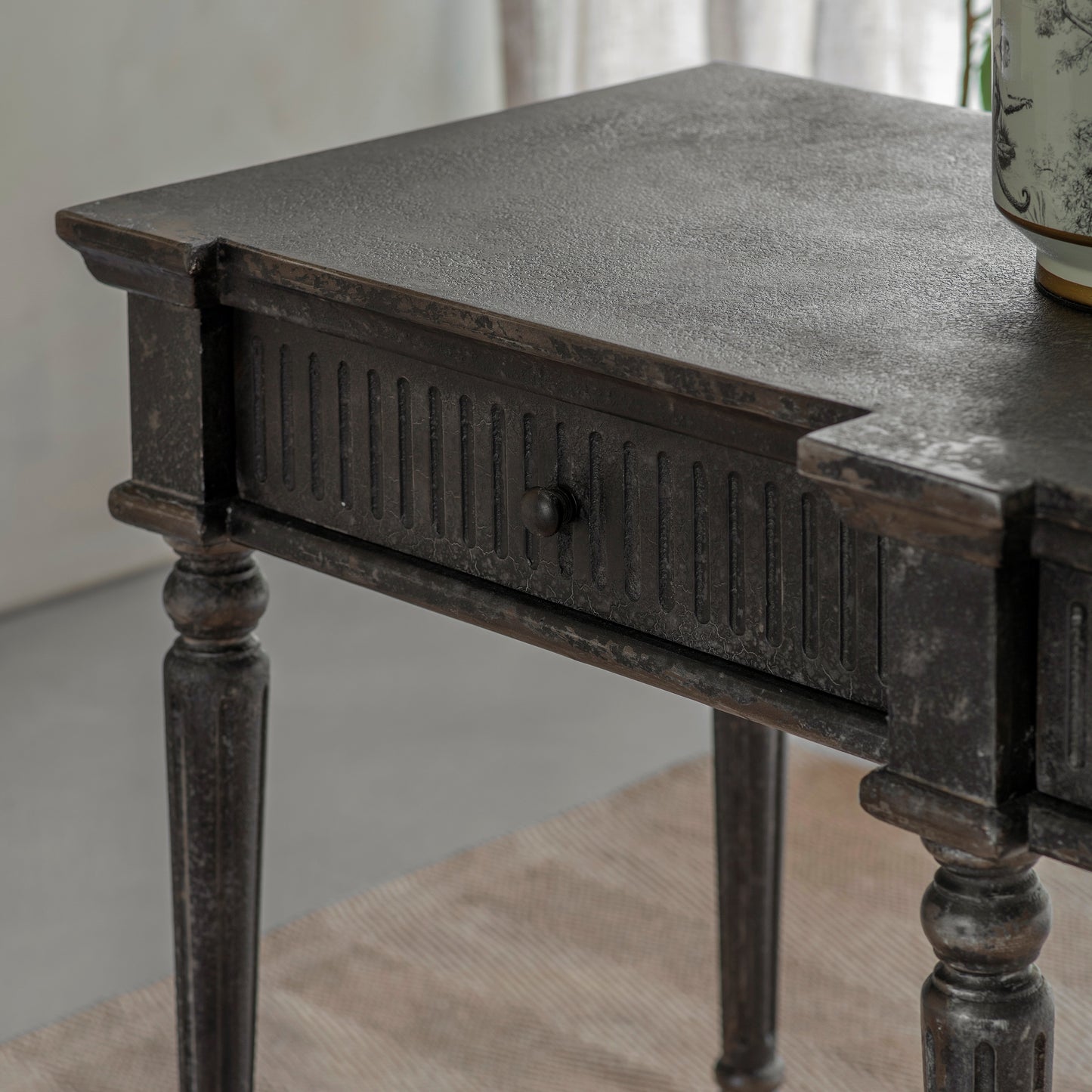Clovelly Black Spindle Console Table