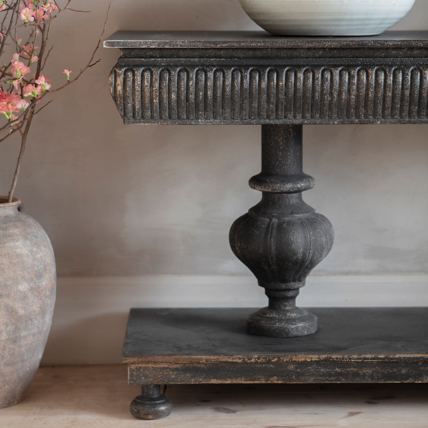 Clovelly Black Balustrade Console Table