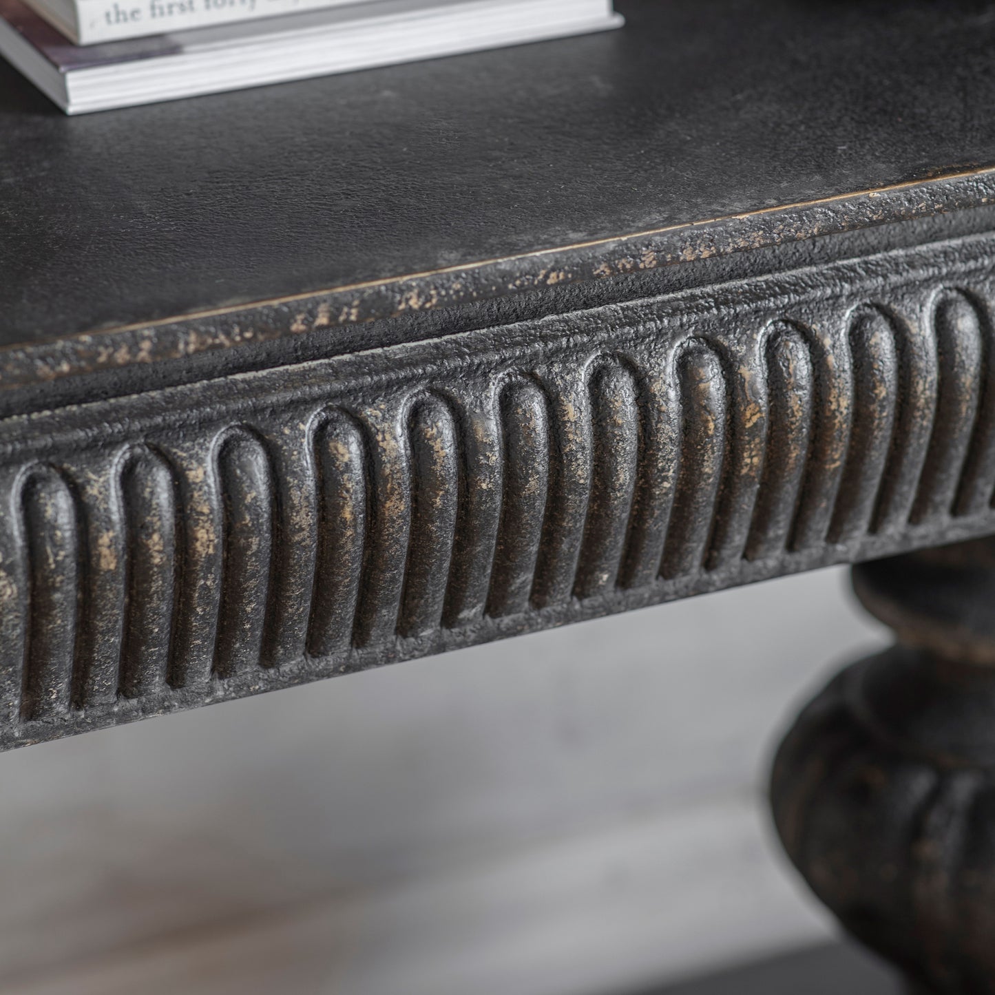 Clovelly Black Balustrade Console Table