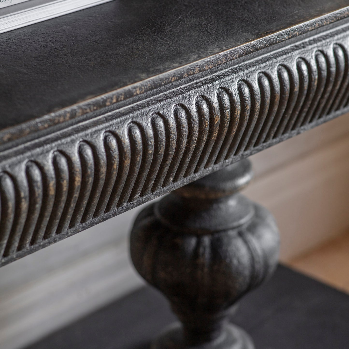 Clovelly Black Balustrade Console Table
