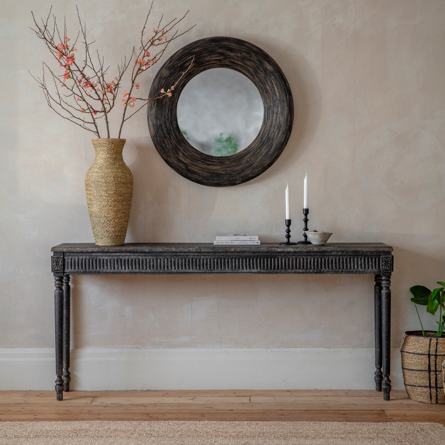 Clovelly Large Black Hall Table