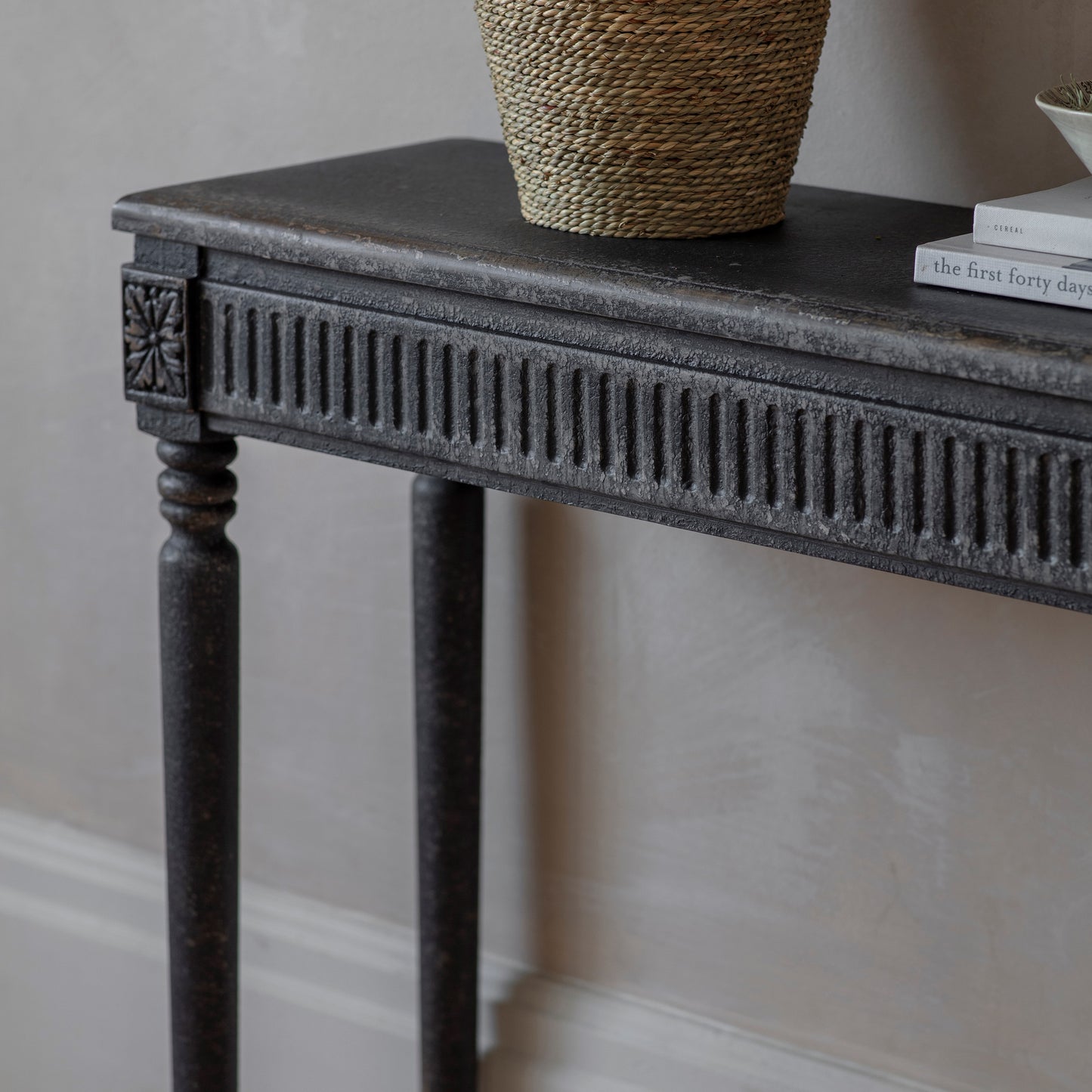 Clovelly Large Black Hall Table