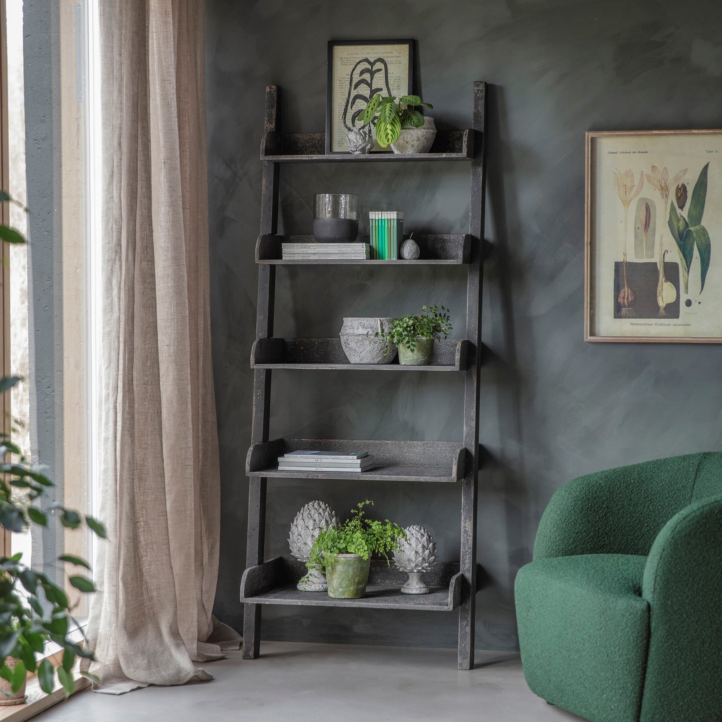 Clovelly Leaning Bookcase