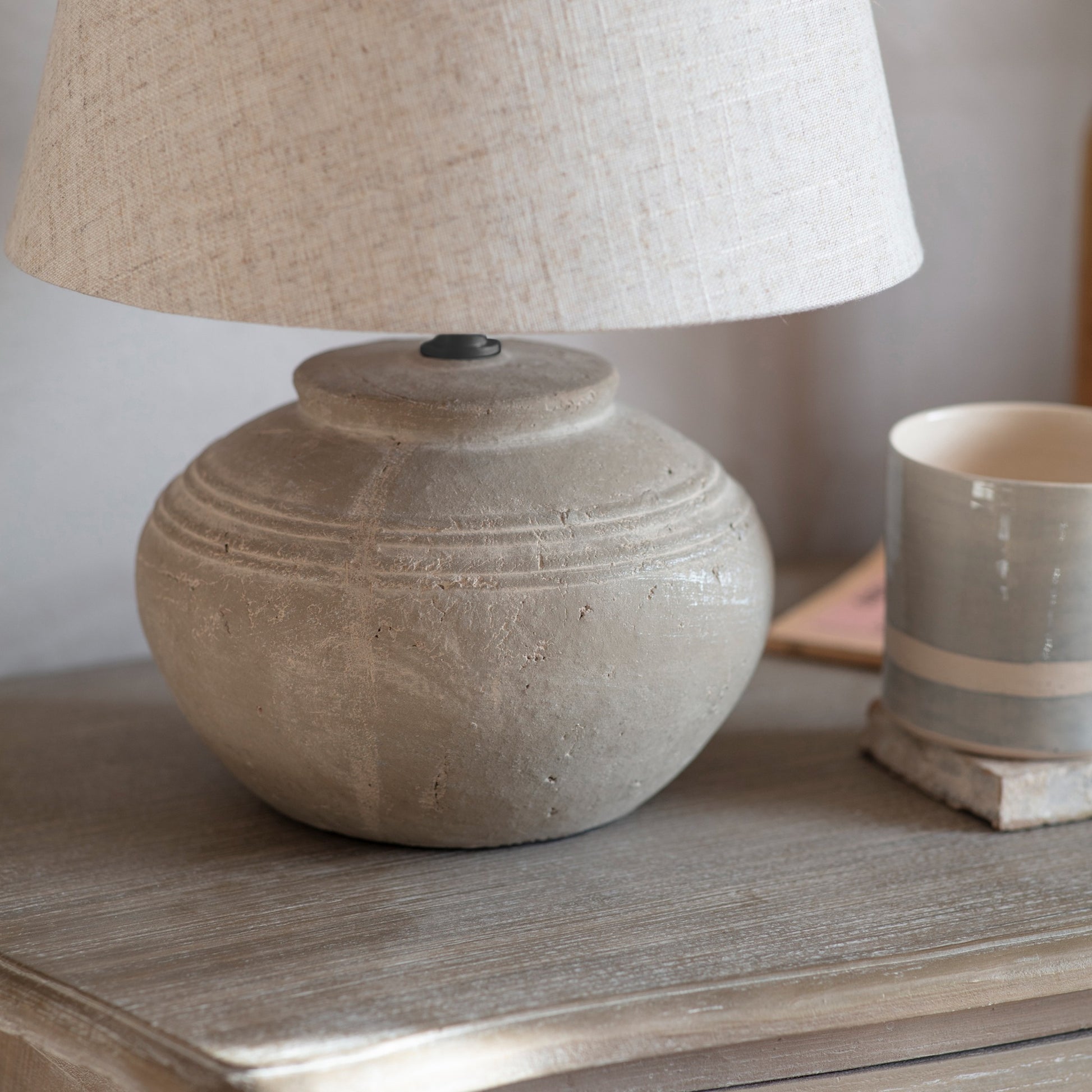 Langton Spherical Ridged Table Lamp
