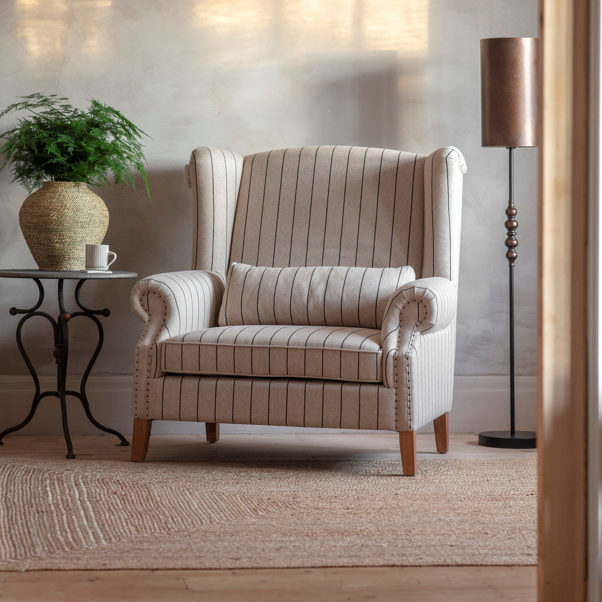 St Francis Striped Loveseat
