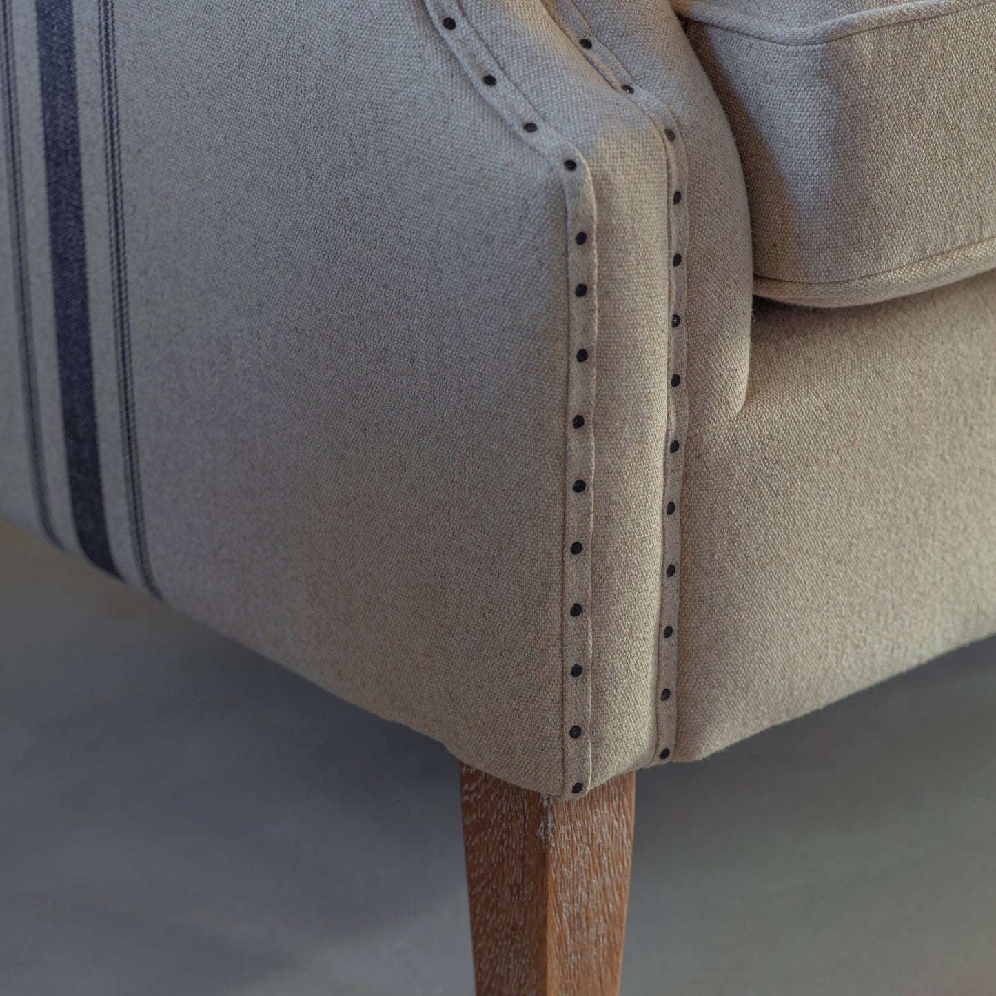 Monroe Blue Stripe Loveseat