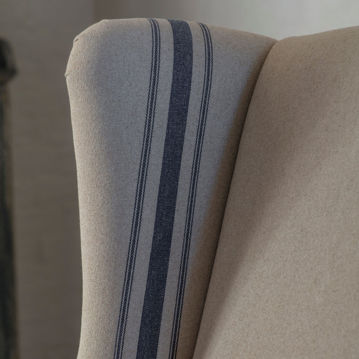 Monroe Blue Stripe Loveseat