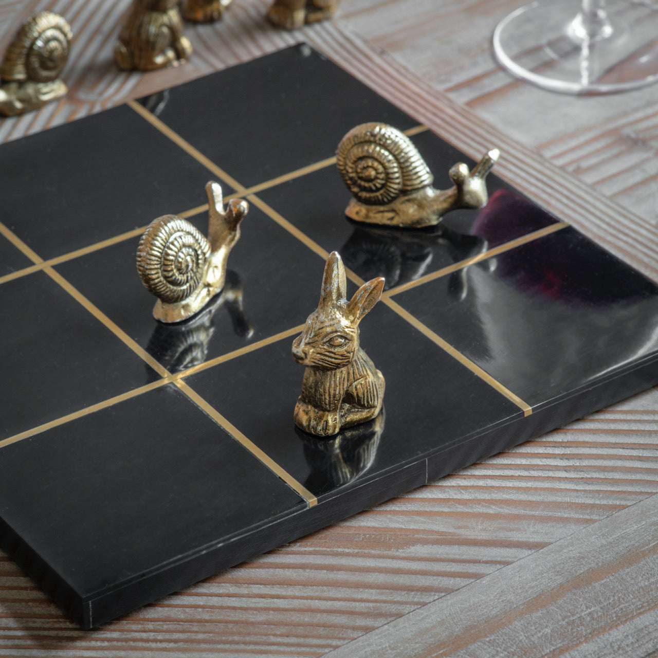 Langford Hare & Snail Noughts & Crosses – Black