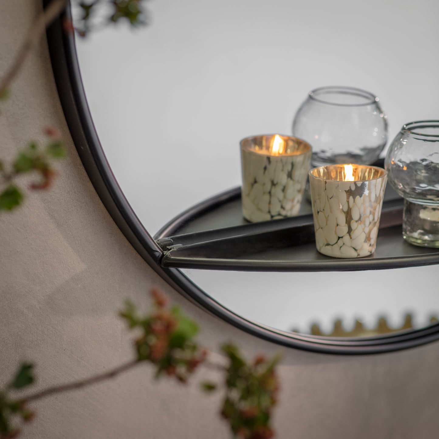 Portland Iron Shelf Mirror