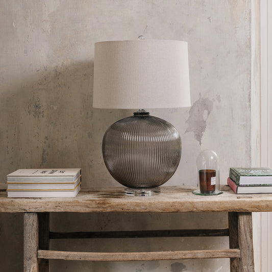 Clifton Ribbed Glass Table Lamp