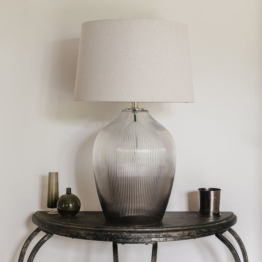 Waldron Smokey Glass Table Lamp