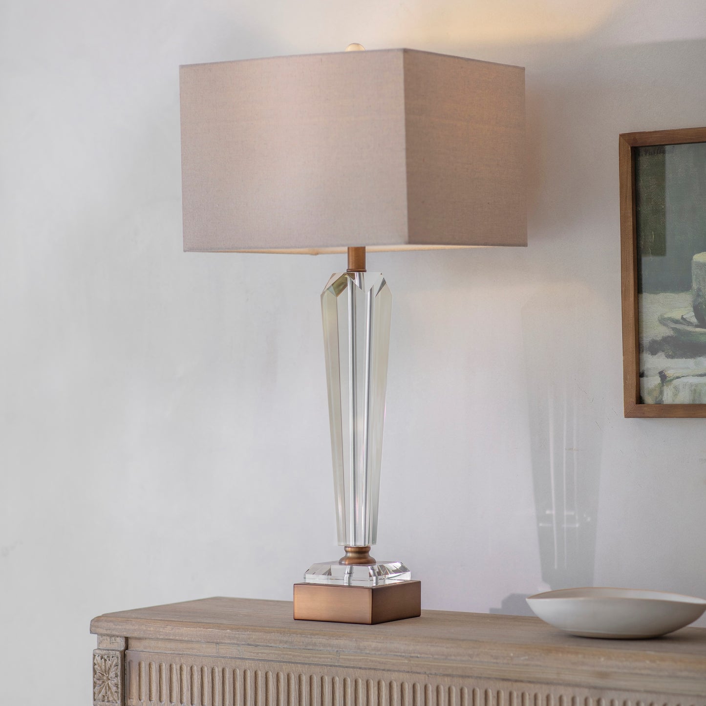 Waldron Faceted Glass Table Lamp