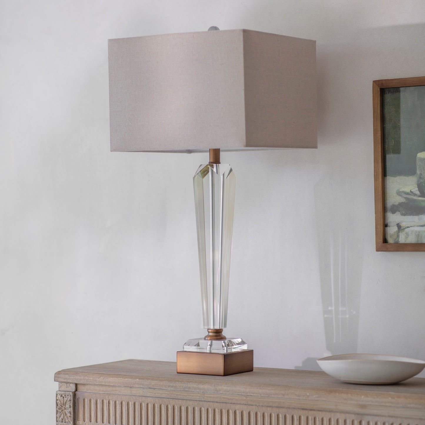 Waldron Faceted Glass Table Lamp