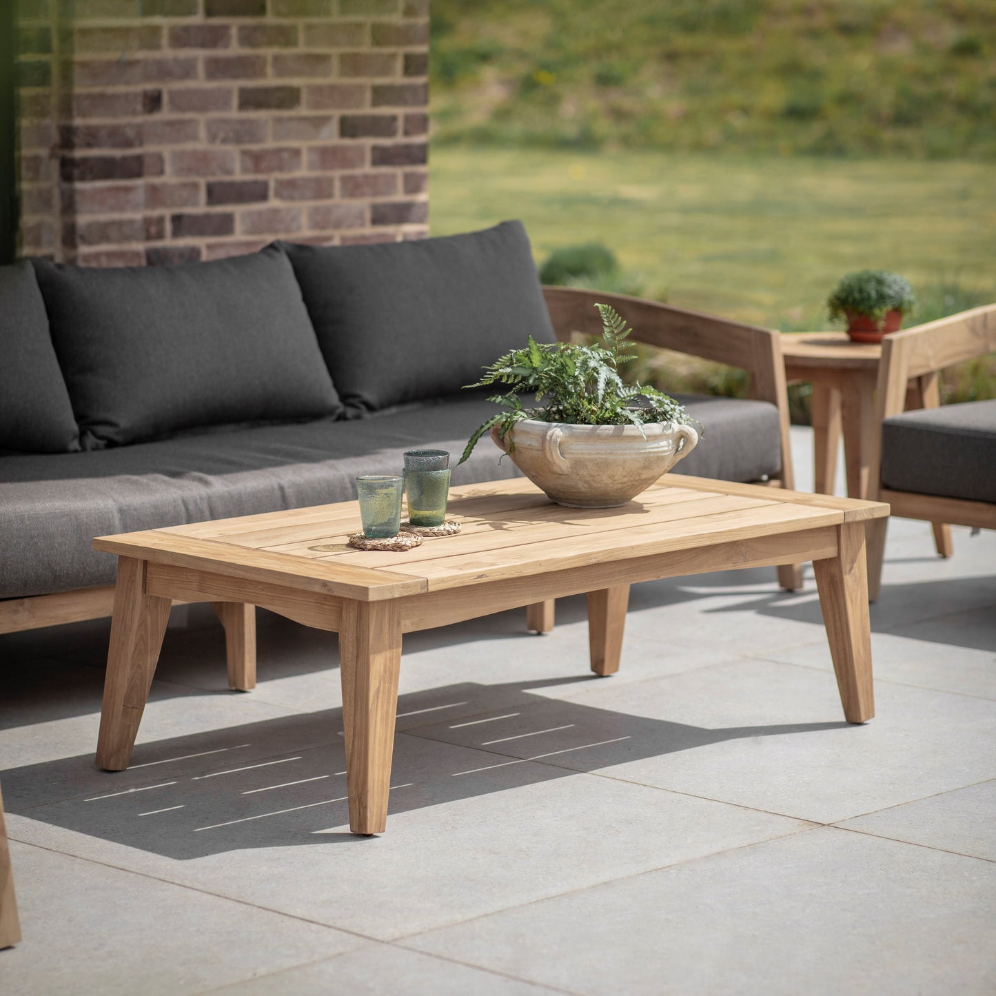 Lindley Outdoor Teak Sofa Set