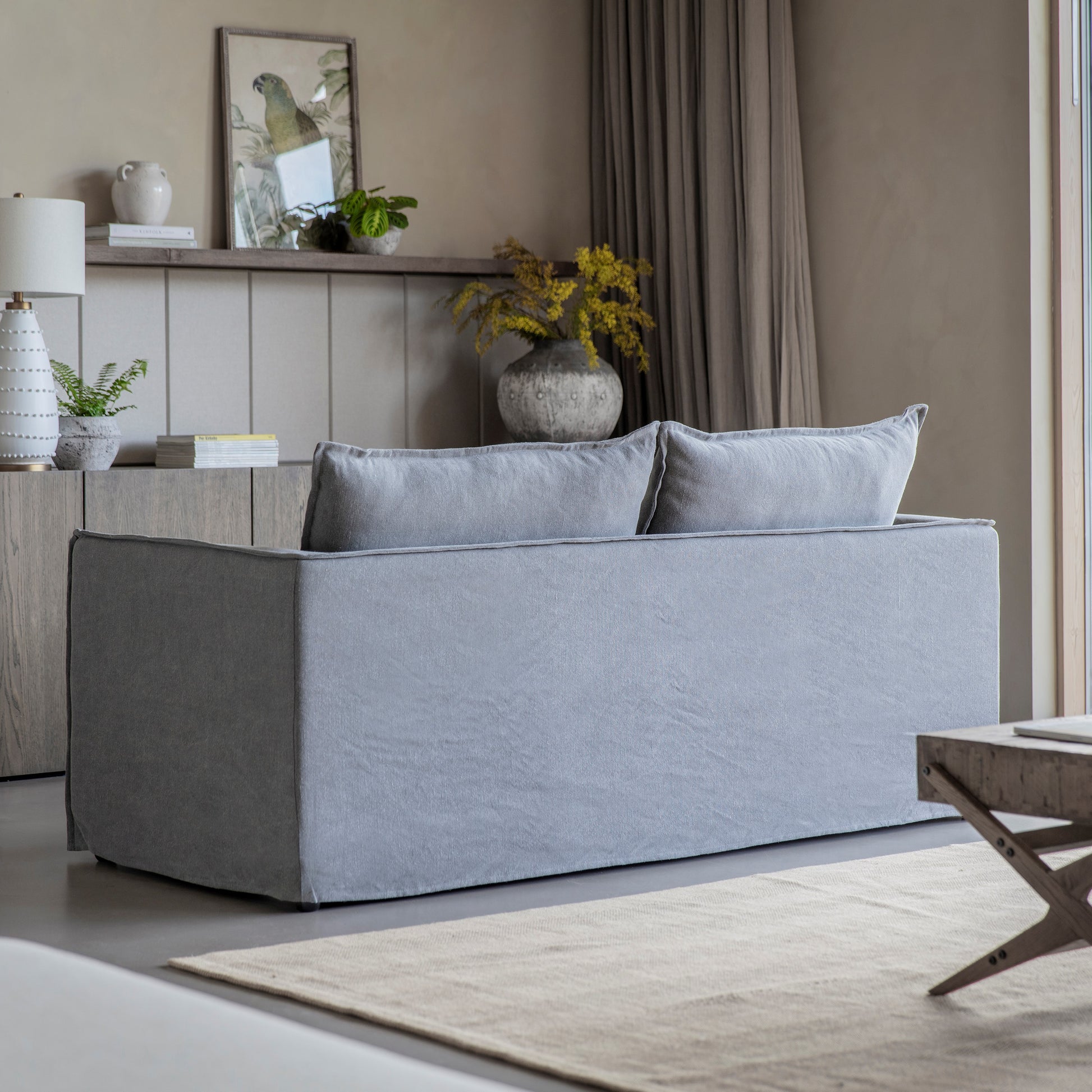 Aldbury 3-Seater Charcoal Tailored Sofa