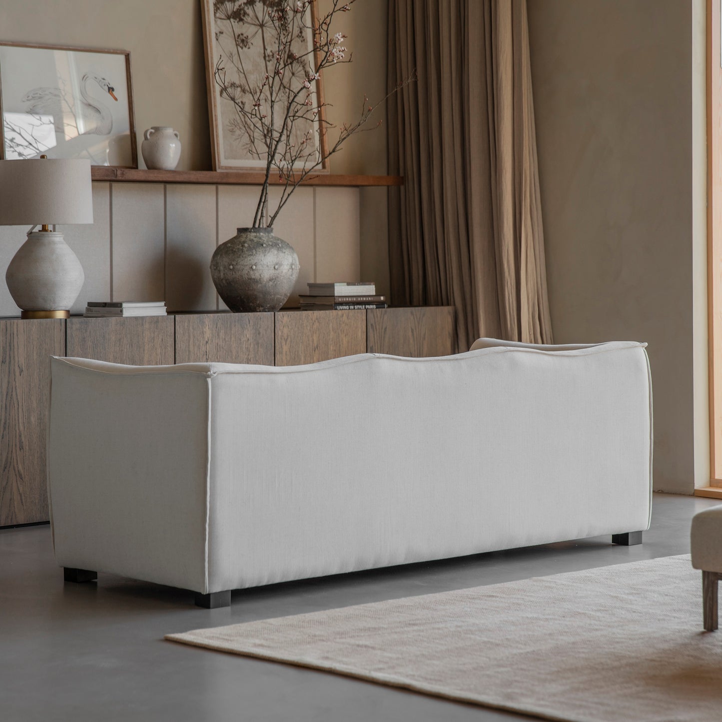 Aldbury 3-Seater Oatmeal Cocoon Sofa