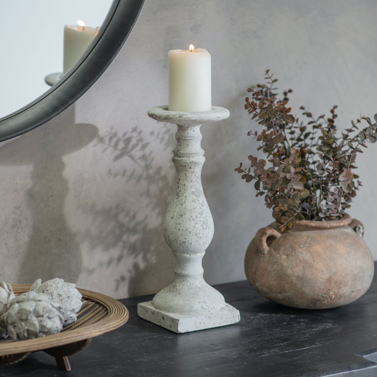 Clemsfold Stone Candlestick