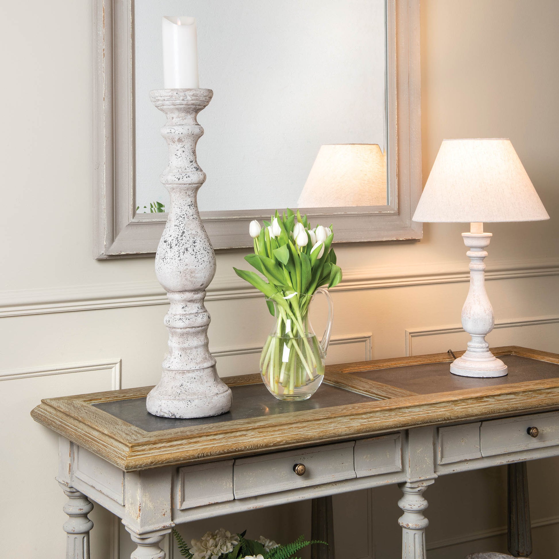 Birkdale Pillar Stone Candlestick