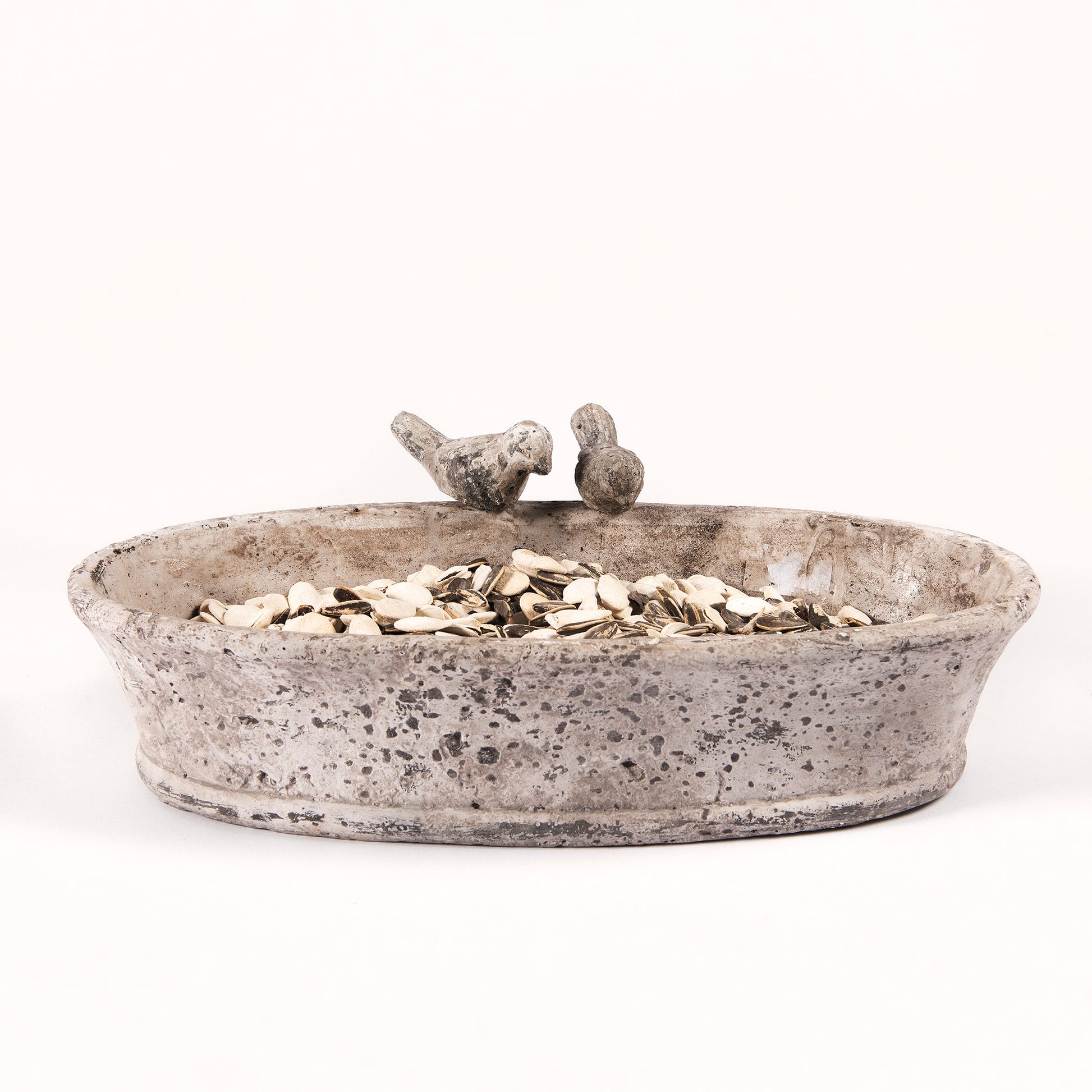 Birkdale Stone Oval Bowl with Birds