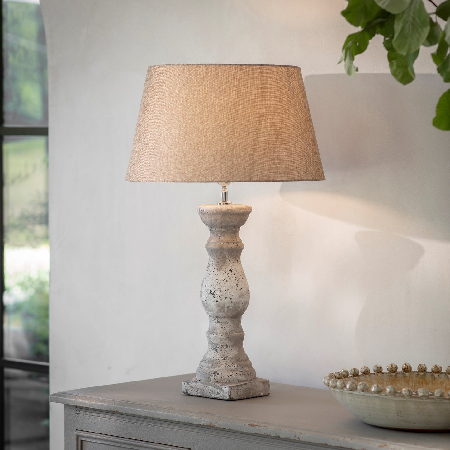 Birkdale Large Stone Balustrade Table Lamp