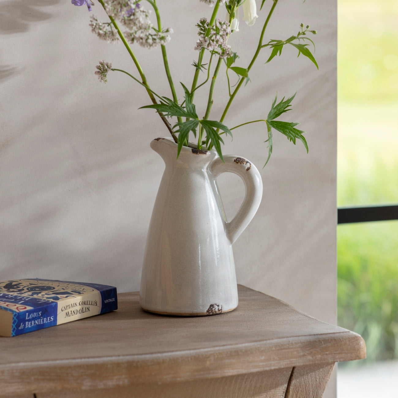 Stanford Crackled White Jug