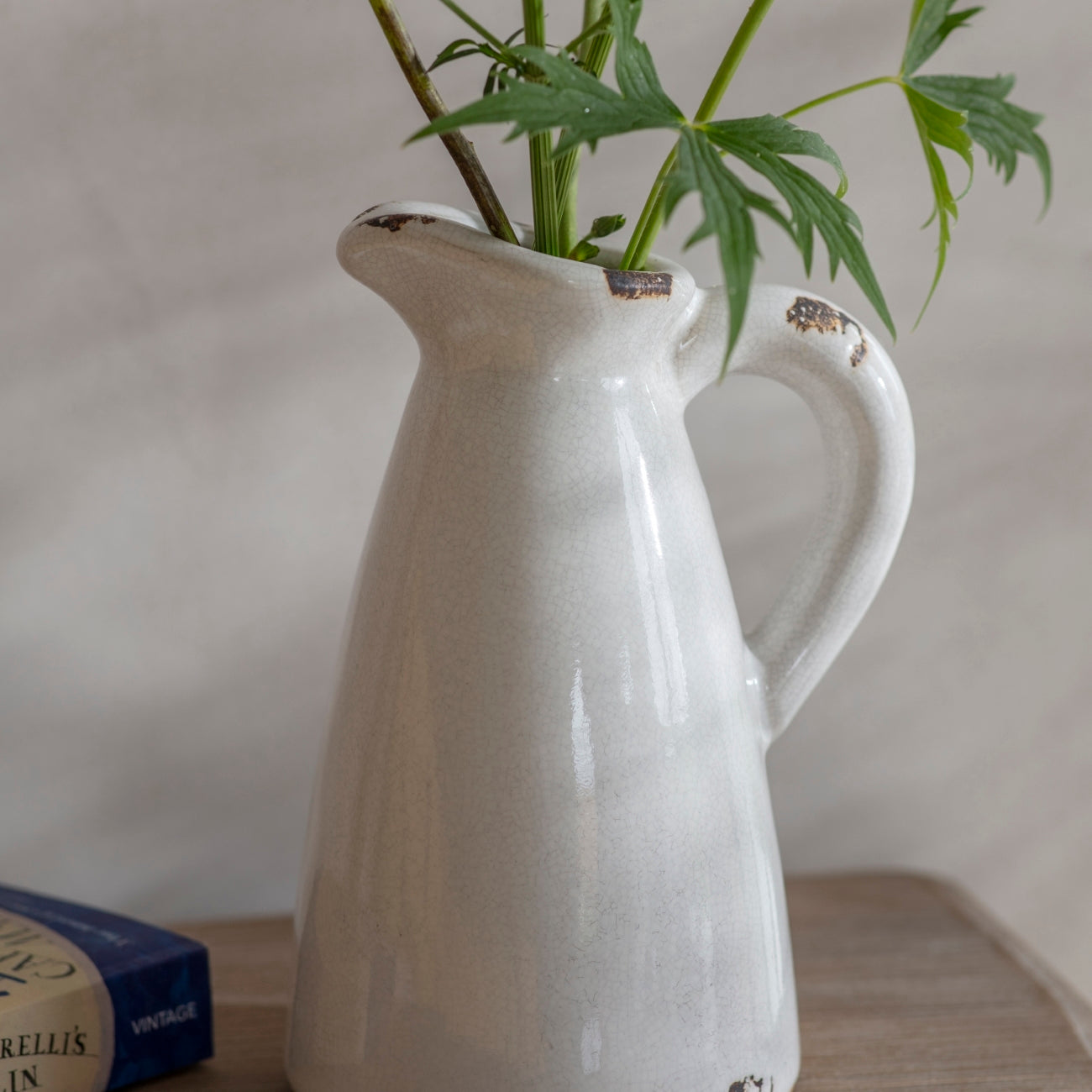 Stanford Crackled White Jug