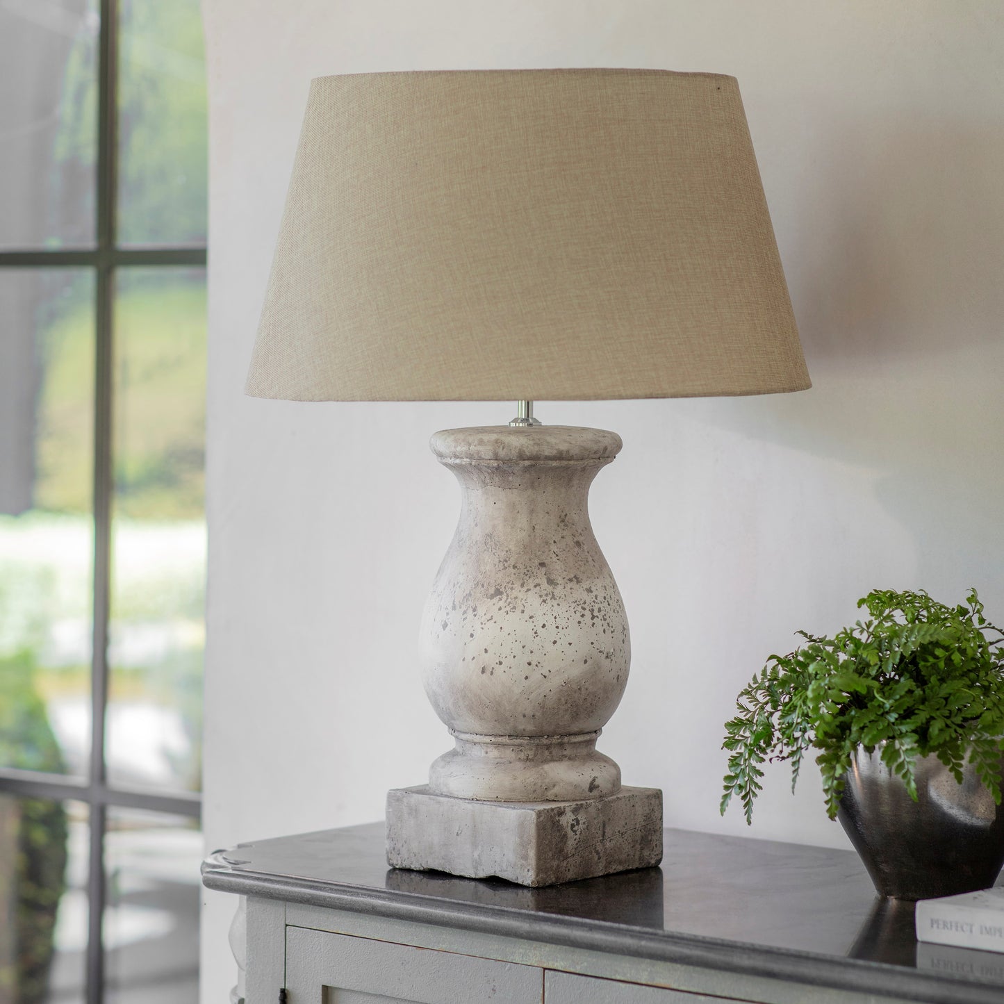 Birkdale Stone Column Table Lamp