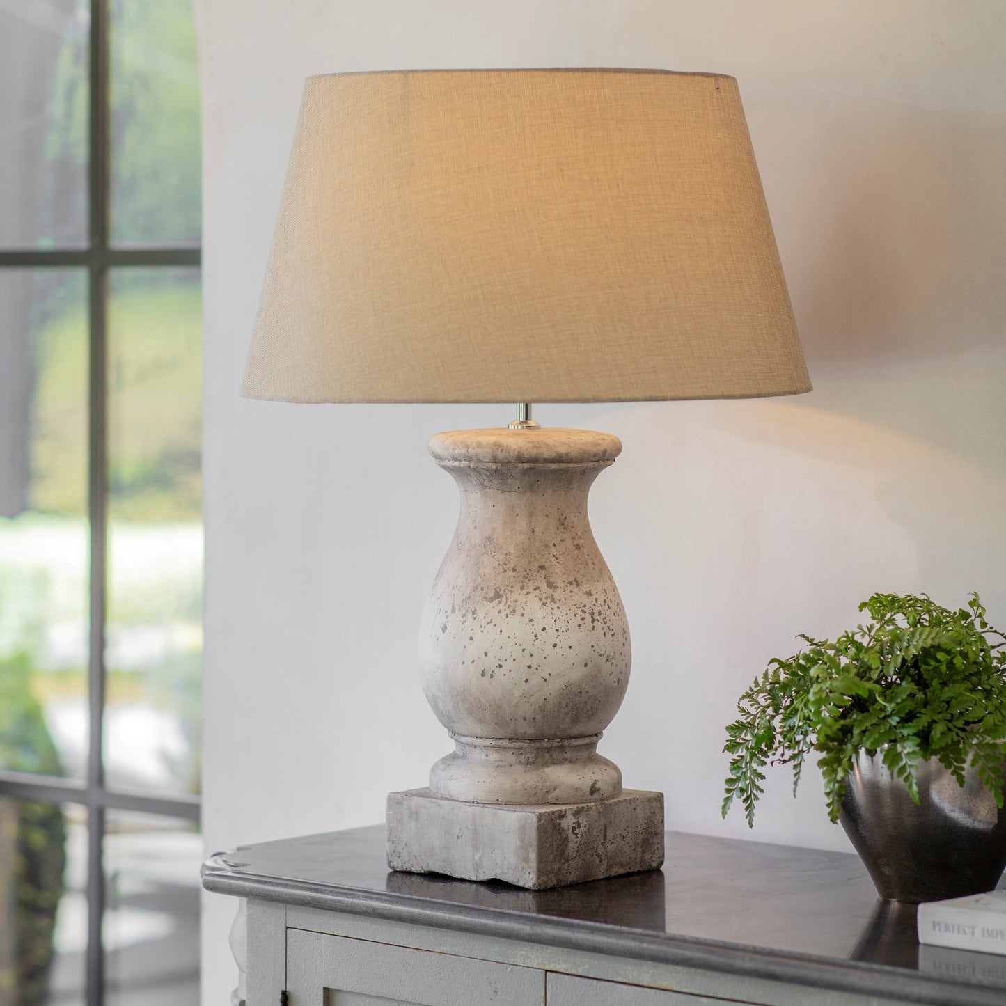 Birkdale Stone Column Table Lamp