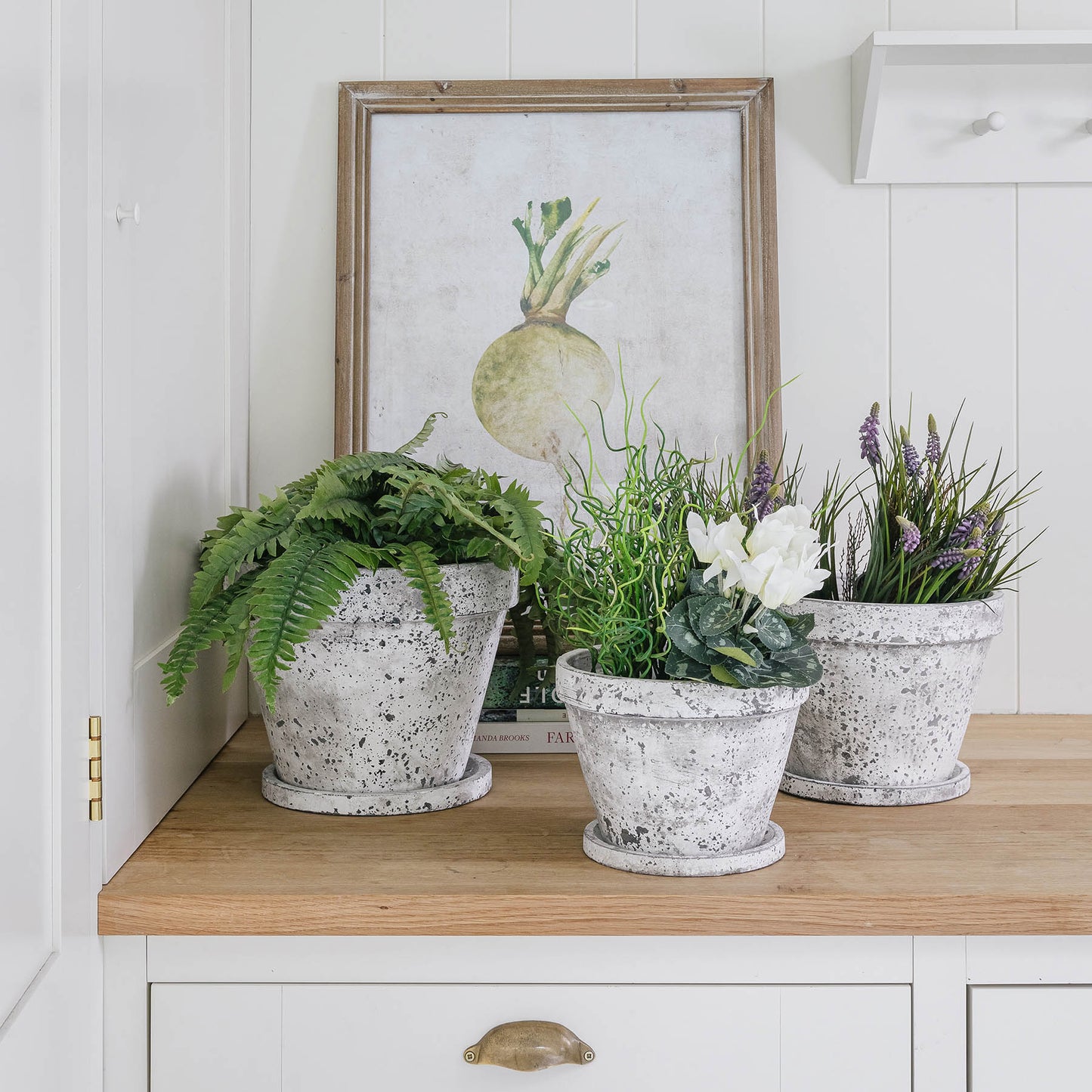 Birkdale Stone Planter with Saucer