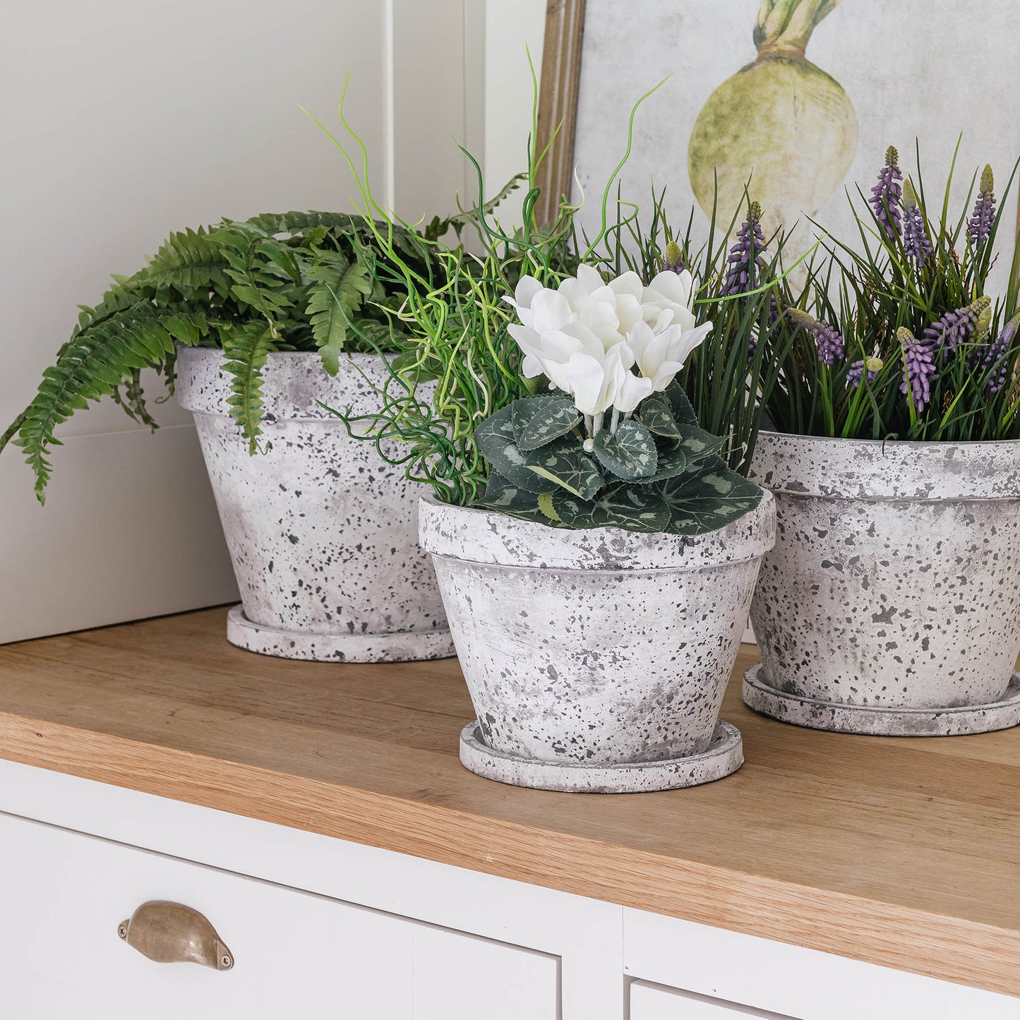 Birkdale Stone Planter with Saucer
