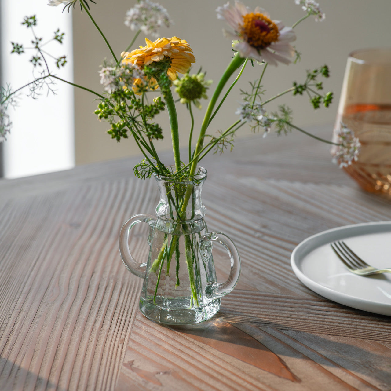 Sweetwater Double Handled Glass Vase