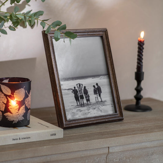 White Bone and Metal Photo Frame