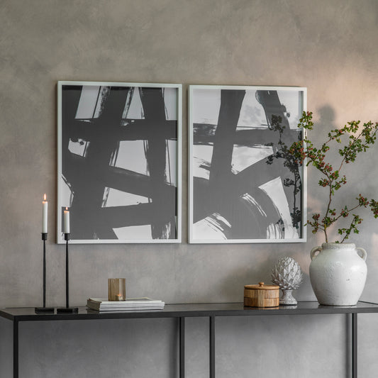 Newport Set of 2 Linear Abstract Framed Prints