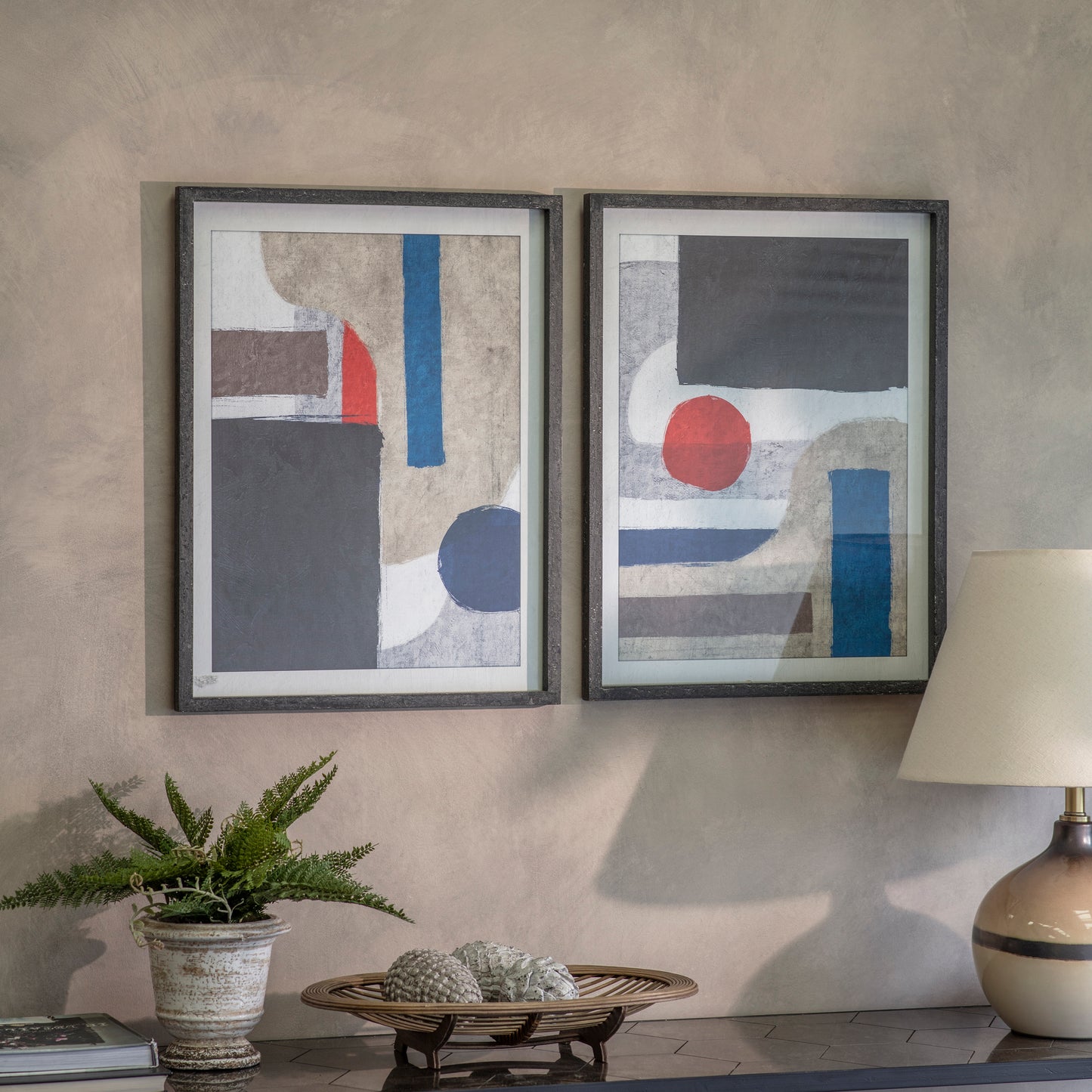 Newport Set of 2 Geometric Framed Prints