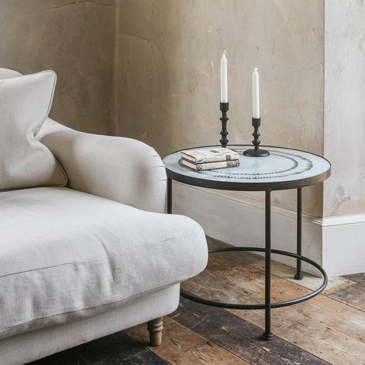 Evershot Glass Top Side Table